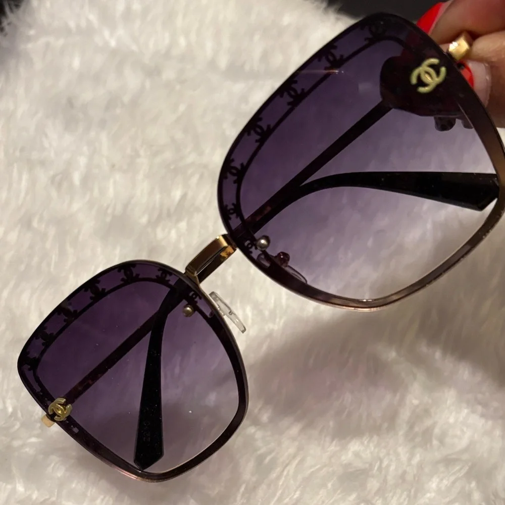Fashion Purple and Gold Women's Sunglasses